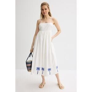 MINKPINK Isadora Embroidered Midi Dress